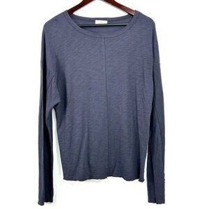 Anthropologie t.la Women M Charcoal Gray Top Cotton Modal T Shirt Lightweight H